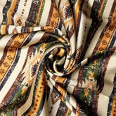 Foulard Deluxe en Satin 44x44'' - Desert Aztec Vert